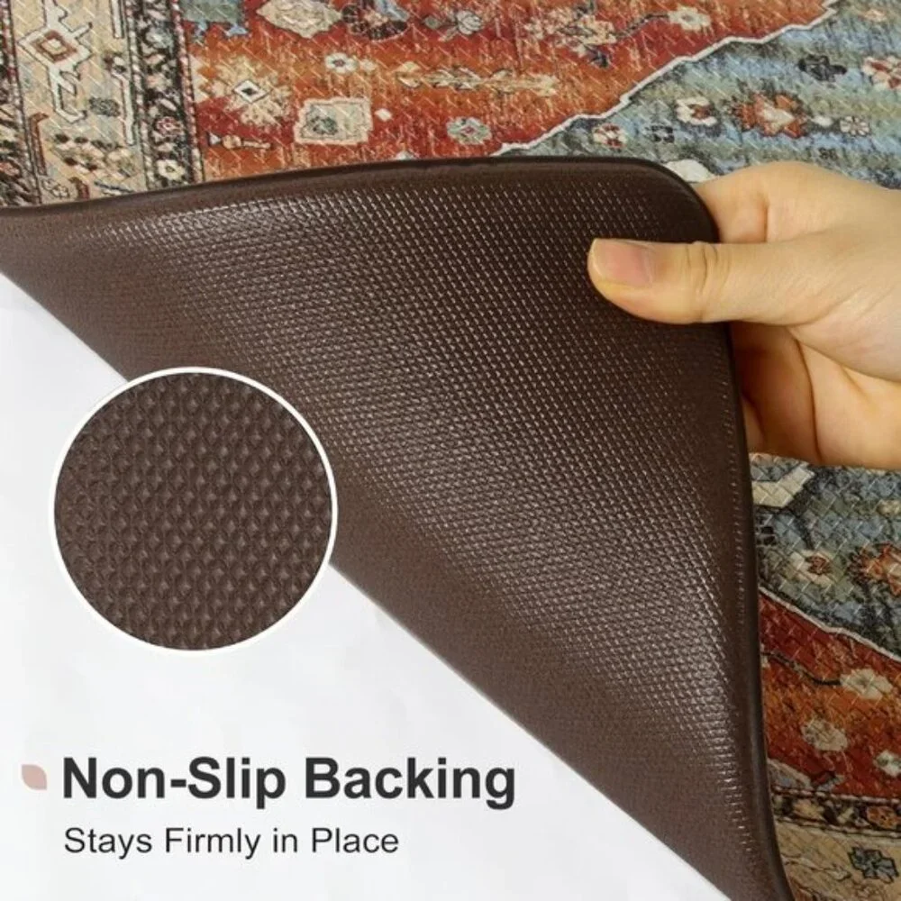New Set of 2 Boho Kitchen Mat, Cushioned, Anti-Fatigue, Non-Skid, Waterproof